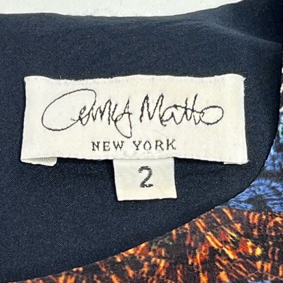 Amy Matto mixed print sleeveless dress size 2 - Picture 13 of 15